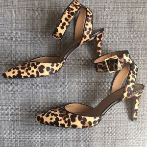Nine West Cheetah Ankle Strap Heels